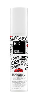 IGK Good Behavior Anti-Frizz Smoothing Serum - Boosts Shine, Seals Out Humidity, UV &amp; Heat Protection, For Dry Frizz-Prone Hair, 1.3 oz