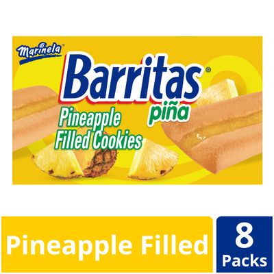 Marinela Barritas Pina Pineapple Soft Filled Cookie Bar 1 pack 8 count
