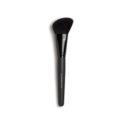 bareMinerals Blooming Makeup Blush Brush with Synthetic Fibers, Angled for Blushes Bronzers, Blend Loose Pressed Powders, Vegan Makeup Brush
