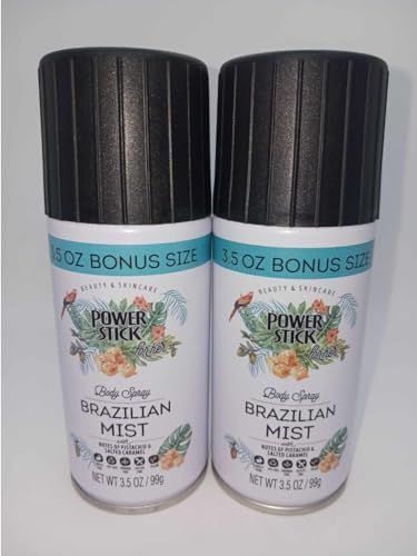 Power Stick Brazilian Mist Body Spray Notes of Pistachio &amp; Salted Caramel 2 pack