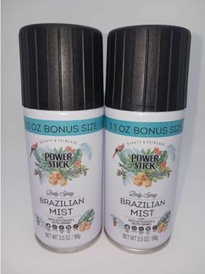 Power Stick Brazilian Mist Body Spray Notes of Pistachio &amp; Salted Caramel 2 pack
