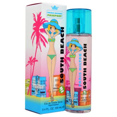 Paris Hilton Passport South Beach 3.4 Oz Eau De Toilette Spray Fragrance For Women