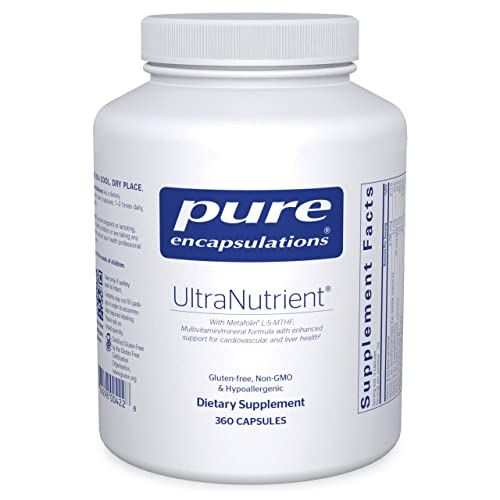 Pure Encapsulations UltraNutrient - Minerals &amp; Multivitamins - Supports Liver &amp; Heart Health - Supplement for Antioxidants - with Vitamin C, CoQ10 &amp; More - Gluten Free - 360 Capsules