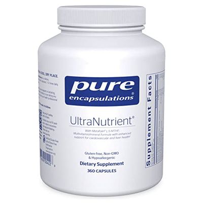 Pure Encapsulations UltraNutrient - Minerals &amp; Multivitamins - Supports Liver &amp; Heart Health - Supplement for Antioxidants - with Vitamin C, CoQ10 &amp; More - Gluten Free - 360 Capsules