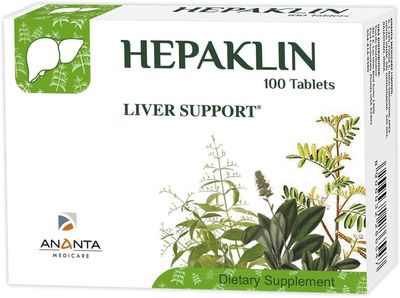 ANANTA MEDICARE Hepaklin Liver Support, Dietary Supplement - 100 Tablets