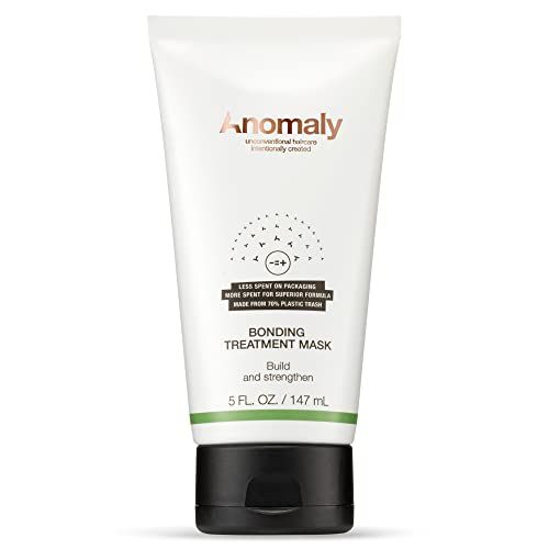 Anomaly Bonding Treatment Mask with Keratin for Dry &amp; Damaged Hair Strengthen &amp; Protect Sulfate Free &amp; Paraben Free Eco Friendly &amp; Sustainable Packaging from Ocean Plastic, 5 fl. oz., white