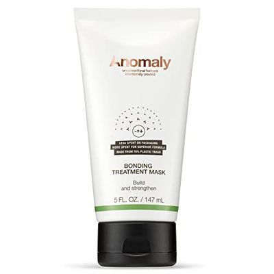 Anomaly Bonding Treatment Mask with Keratin for Dry &amp; Damaged Hair Strengthen &amp; Protect Sulfate Free &amp; Paraben Free Eco Friendly &amp; Sustainable Packaging from Ocean Plastic, 5 fl. oz., white