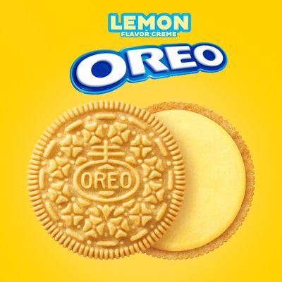 OREO Lemon Creme Sandwich Cookies, Family Size, 18.71 oz