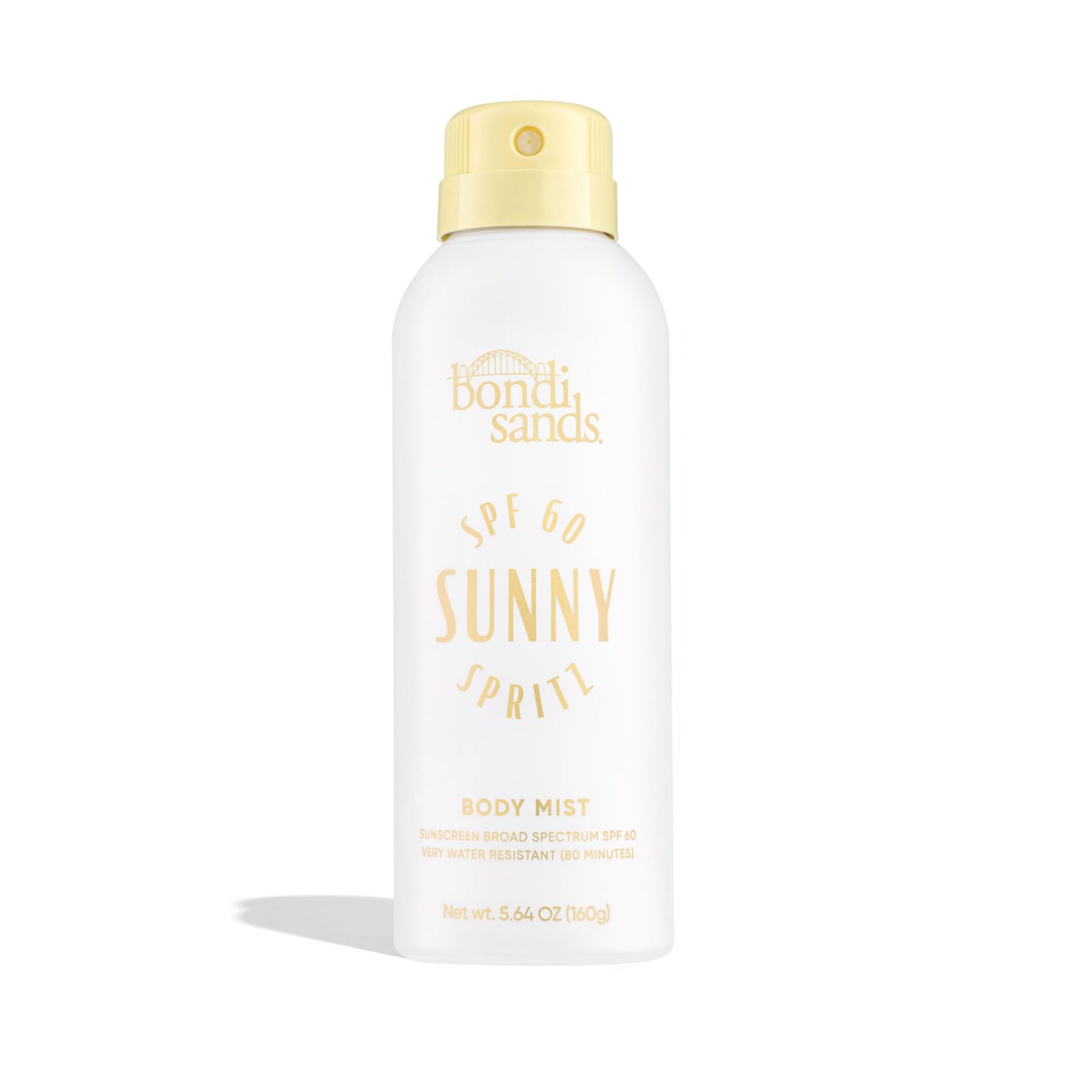 Bondi Sands Sunny Spritz SPF 60 Body Mist, Nourishing Hydrating Broad Spectrum Sunscreen Spray, Dermatologist-Approved, Water-Resistant, 5.64 Oz