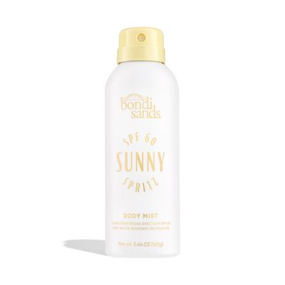 Bondi Sands Sunny Spritz SPF 60 Body Mist, Nourishing Hydrating Broad Spectrum Sunscreen Spray, Dermatologist-Approved, Water-Resistant, 5.64 Oz