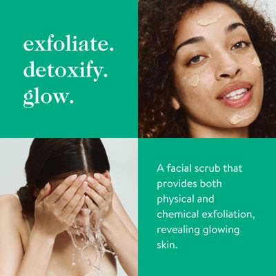 good.clean.goop beauty The Fruit Facial Exfoliating Scrub Gentle Face Exfoliator to Smooth Skin Texture AHA Glycolic Acid, Grape Seed Exfoliant &amp; Chia Seed Oil Cruelty Free 2 fl oz