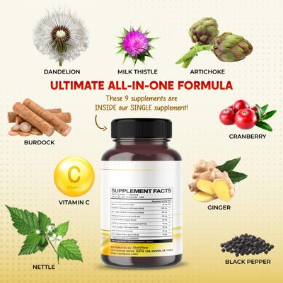 PEAKPURY Ultra Dandelion with Milk Thistle &amp; Vitamin C Artichoke - All-in-1 Supplement for Liver Health, Digestion &amp; Skin Support - Made in The USA - 150 Capsules