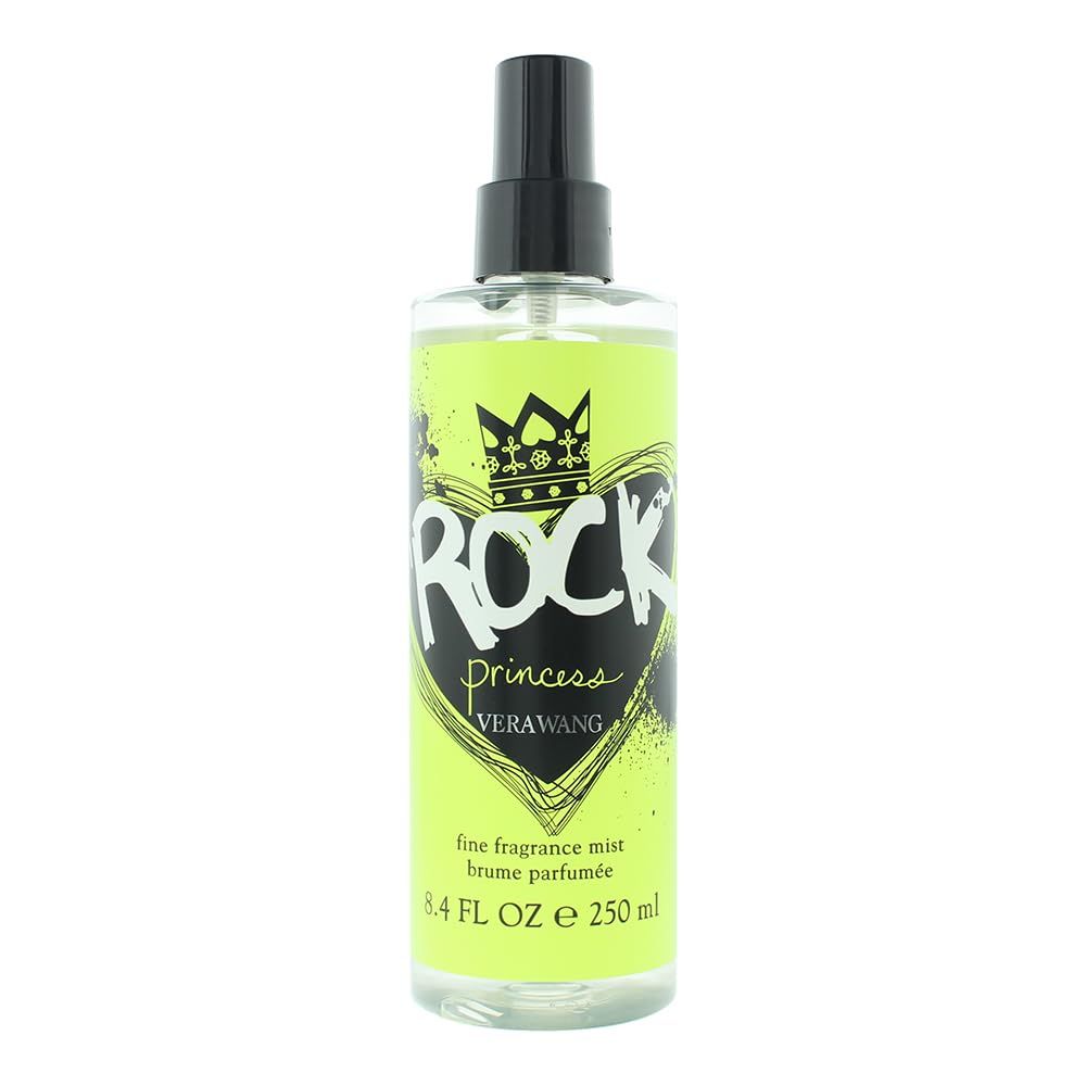 Vera Wang Rock Princess Body Mist 8 fl oz Pack of 1, Notes of Peach, Jasmine, and Vanilla, Women&#39;s Fragrance, Long Lasting, Everyday Fragrance