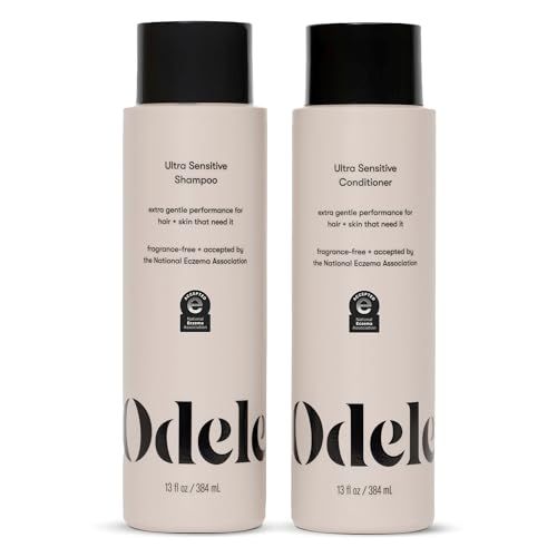 Odele Sulfate-Free Ultra-Sensitive Shampoo &amp; Conditioner Set for Extra Gentle Cleansing and All Hair Types, 13 Fl Oz Each 2-Pack