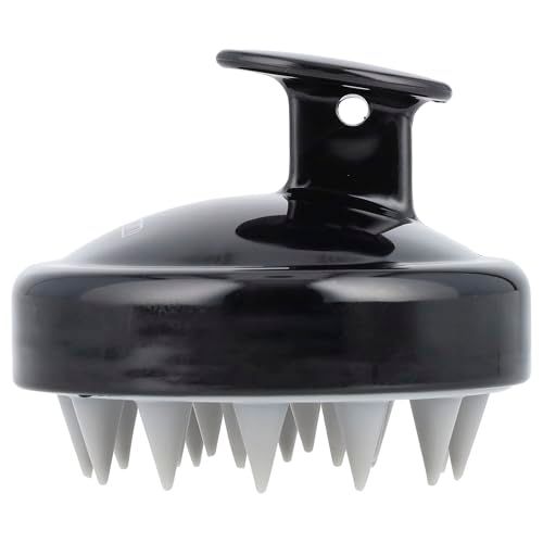 GIOVANNI Scalp Massager &amp; Shampoo Brush - Shampoo Massager Brush Scrubber, Head Scrubber for Washing, for All Hair Types - Black Handle, Silicone Teeth