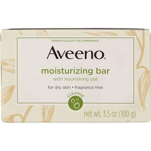 Aveeno Moisturizing Bar with Natural Colloidal Oatmeal for Dry Skin, Fragrance Free, 3.5 Oz 2 Pack
