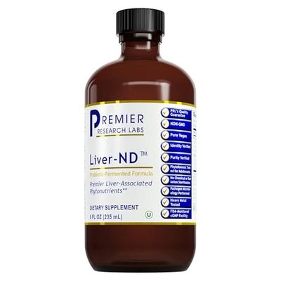 Premier Research Labs Liver-ND - Liver Cleanse, Milk Thistle Extract, Milk Thistle Liquid Drops, Tincture Supplement Fermented with Probiotics, with Antioxidants, Turmeric, 8 Fl Oz Bottle