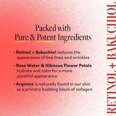 DERMA E Retinol Bakuchiol Under Eye Patches 5 Pairs Non-Irritating, Line Smoothing Hydro Gel Eye Patches with Rose Water & Real Hibiscus Petals, Helps Reduce Fine Lines, Crows Feet & Wrinkles,10Ct