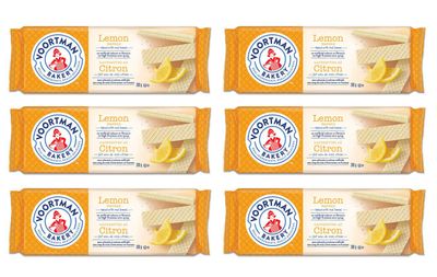 Voortman Lemon Wafers Cookies, 30010.6oz, 6-Pack Imported from Canada