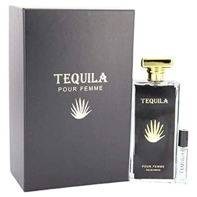 Tequila Perfumes Pour Femme Noir for Women 2 Piece Gift Set 3.3 Ounce Eau de Parfum Spray 0.17 Ounce Eau de Parfum Vial Spray