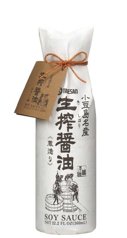 TAKESAN KISHIBORI SOY SAUCE Original, 12.2 Fl oz. Pure artisan Japanese soy sauce. All natural barrel aged 1 year unadulterated and without preservatives