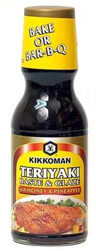Kikkoman Teriyaki Baste &amp; Glaze With Honey &amp; Pineapple, 12.8-Ounce Bottle Pack of 3