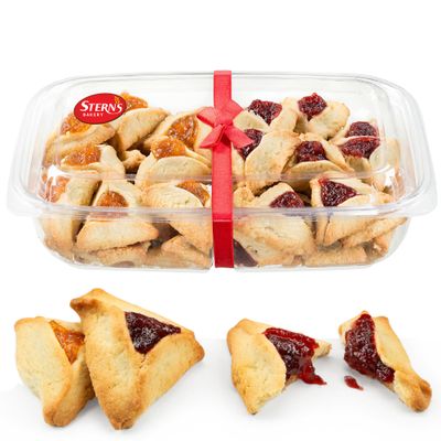 Hamentaschen Cookies Filled with Raspberry and Apricot Filling Gourmet Cookie Gifts Mishloach Manot Purim Gift Idea for Him &amp; Her Kosher Hamentaschen Cookies 22 oz Sterns Bakery