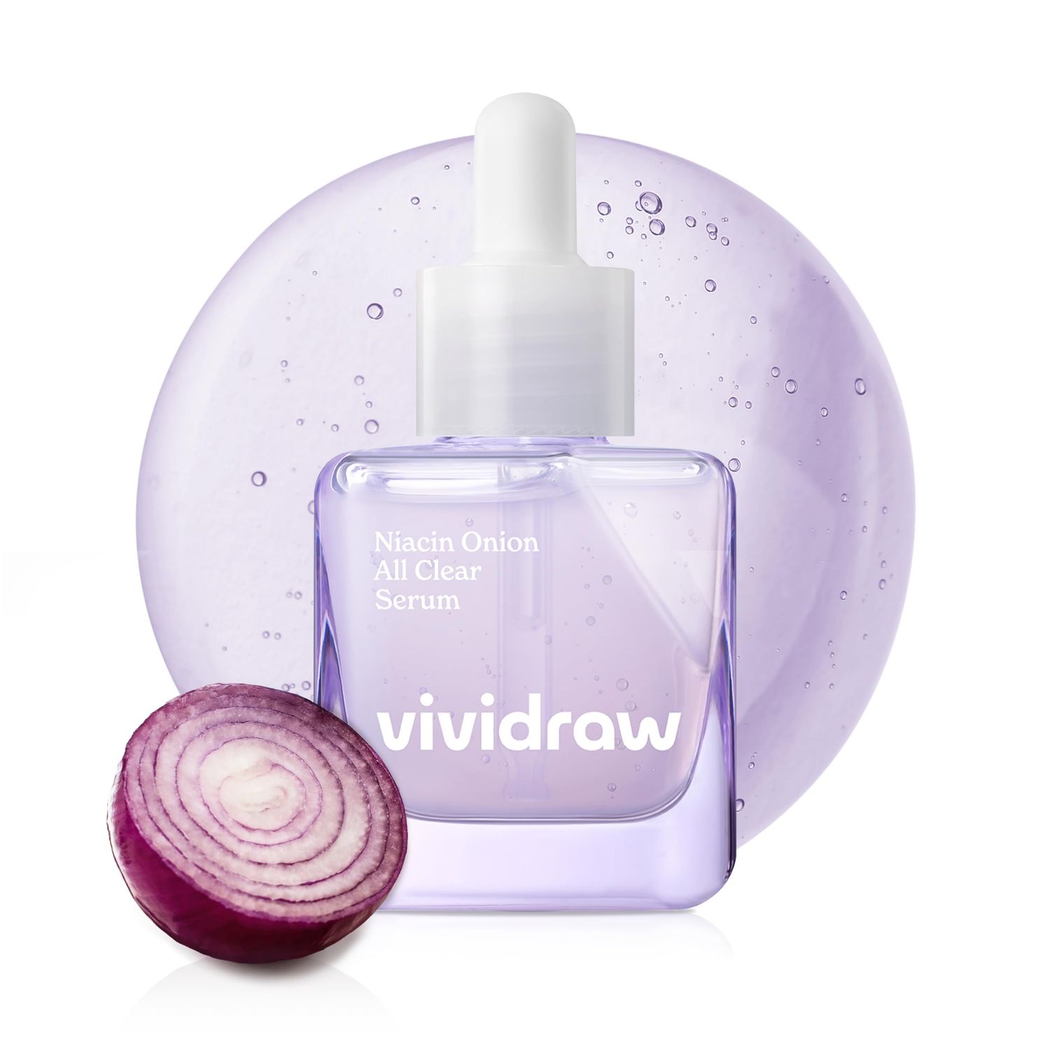 vividraw Niacin Onion All Clear Ampoule Acne Dark Spot Serum for Face Red Onion, 5 Niacinamide, and Vitamin C Glass Skin, Evens Tone Korean Skincare Cruelty-Free 40ml, 1.35 fl. oz.
