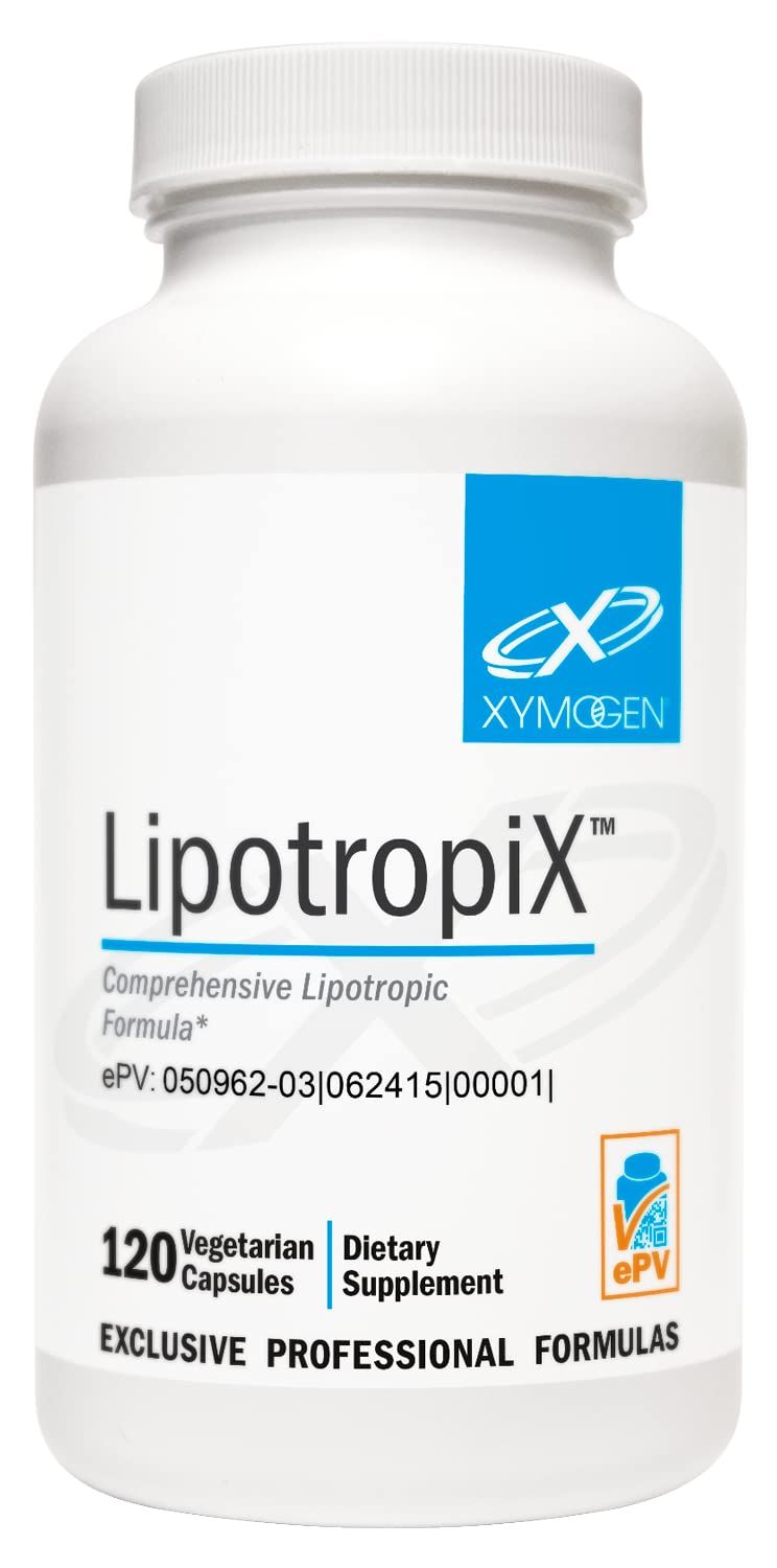 XYMOGEN LipotropiX - Lipid Metabolism Liver Support - Dandelion Celandine to Support Bile Flow, Guggul Extract Inositol Hexanicotinate Maintain Already Healthy Blood Lipid Levels 120 Capsules