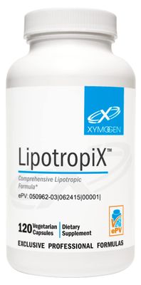 XYMOGEN LipotropiX - Lipid Metabolism Liver Support - Dandelion Celandine to Support Bile Flow, Guggul Extract Inositol Hexanicotinate Maintain Already Healthy Blood Lipid Levels 120 Capsules
