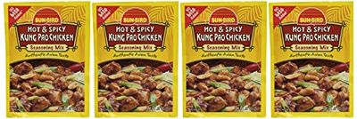 Sun-Bird HOT &amp; SPICY KUNG PAO CHICKEN Asian Seasoning Mix, .87oz 4-pack