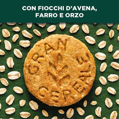 Mulino Bianco: Gran Cereale Classico Cereals Cookies, Classic Taste, High in Fibers Biscuits 17.63 Ounces 500g Package Italian Import