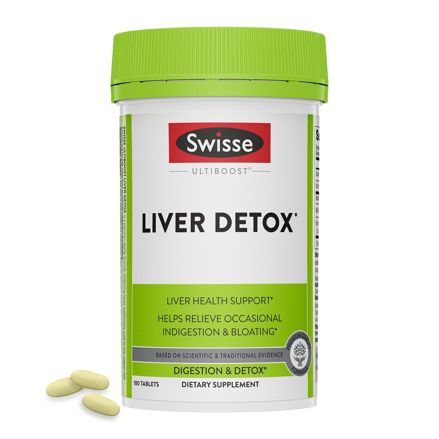 Swisse Milk Thistle Liver Cleanse Detox &amp; Repair Liver Detox &amp; Liver Support Milk Thistle Turmeric Artichoke Extract Dose for Your Liver 180 Liver Pills