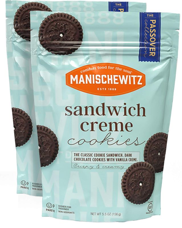 Manischewitz Grain Free Gluten Free Sandwich Cookies, 5.5oz 2 Pack Dairy Free Creme Filled Duplex Cookies, Tastes Like The Real Thing!!