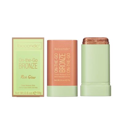 Multi-Use On The Go Bronzer Stick, Cream Contour Stick, Highlight Facial Stick Makeup, Glow Bronzer Stick for Women, Long-lasting Tinted Stick 3 Rich Glow