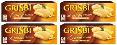 Vicenzi: Grisbi Lemon Cream Italian Shortcrust Biscuits filled with Lemon Cream 5.3 Ounces 150g Package Pack of 4 Italian Import