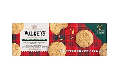 Walkers Gluten Free Pure Butter Ginger &amp; Lemon Shortbread Cookies, 4.9 Ounce