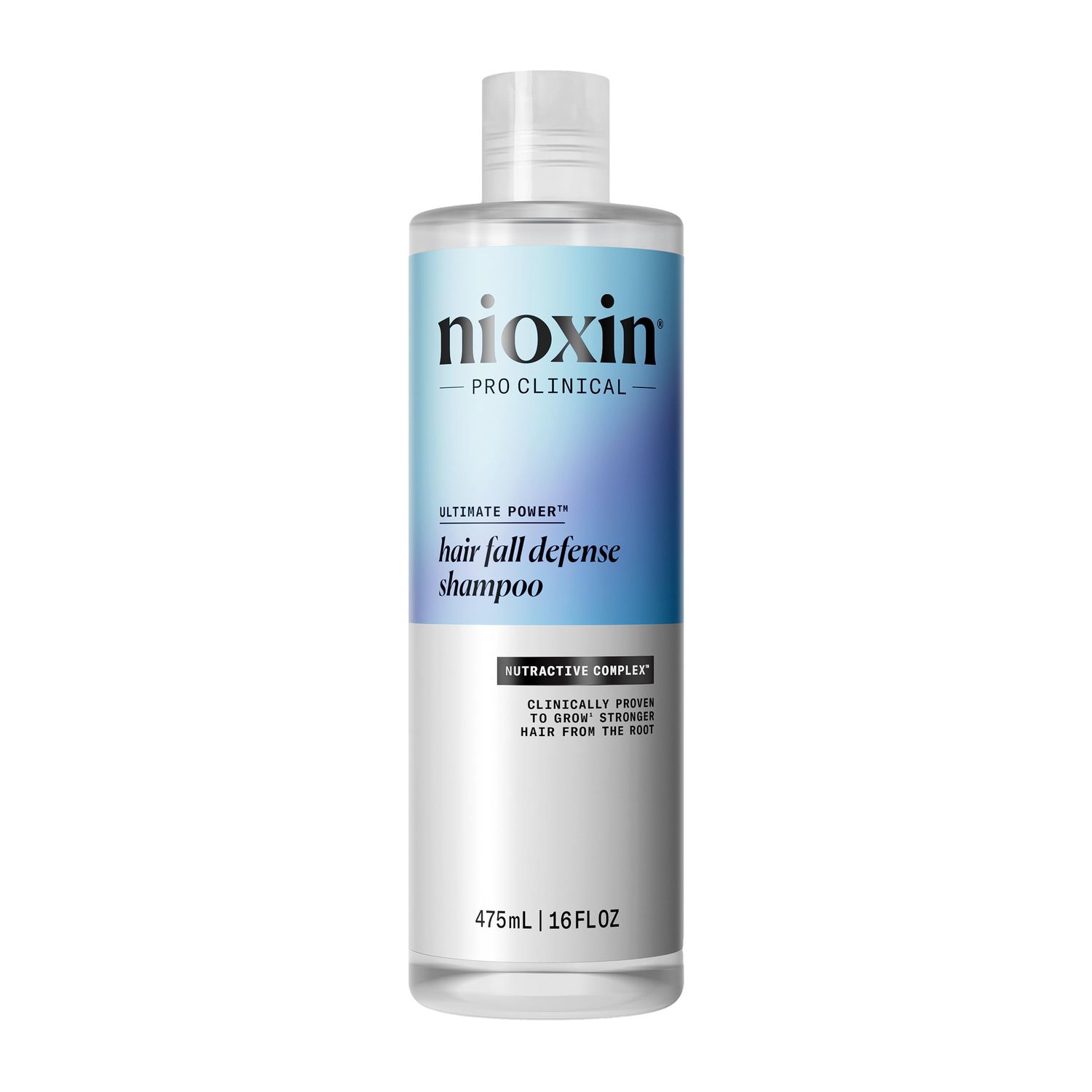 Nioxin Hair Fall Defense Shampoo Activates Hair Follicles for Visibly Less Hair Loss With Niacinamide, Caffeine, Lauric Acid, and Sandalore 16 Fl Oz.