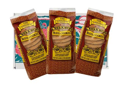 The Original Maui Hawaii CookKwees Cookies Chocolate Chip Macadamia Nut 3pk.