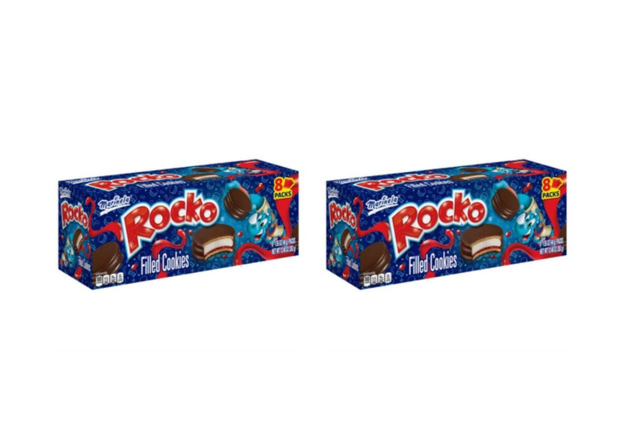 Marinela Rocko Strawberry and Marshmallow Filled Snack Cookies 2 pack 16 count