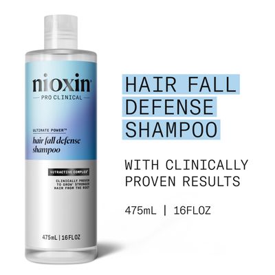 Nioxin Hair Fall Defense Shampoo Activates Hair Follicles for Visibly Less Hair Loss With Niacinamide, Caffeine, Lauric Acid, and Sandalore 16 Fl Oz.