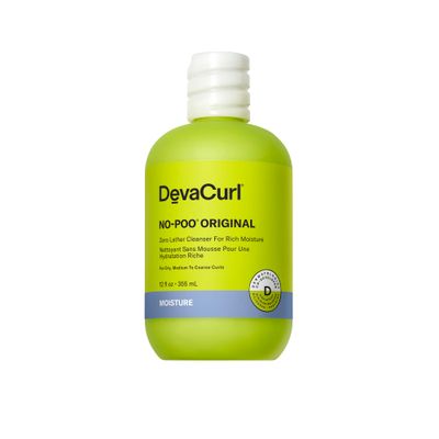DevaCurl No-Poo Original Zero Lather Cleanser For Rich Moisture, Fresh Rose, 12 fl. oz.