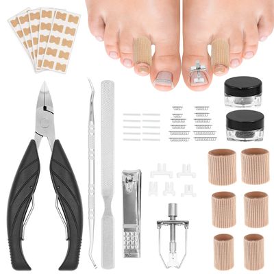 Kucucyle 11PCS Ingrown Toenail Removal Kit, Ingrown Toe Nail Correction for Inward Growing Nails, Ingrown Toenail Tools for Toenail Correction, Toenail Clippers for Adults and Seniors.