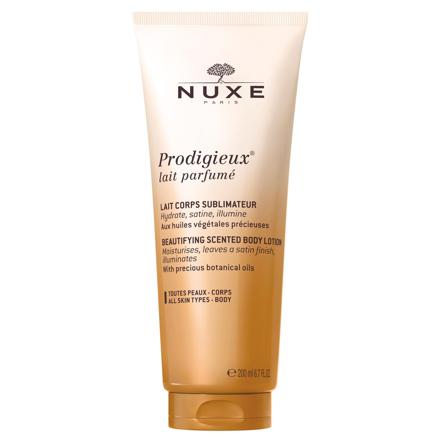 Nuxe Prodigieux Beautifying Scented Body Lotion - Luxurious Skin Moisturizer with Coconut, Argan &amp; Almond Oil, 6.7 Fl Oz