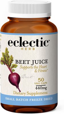 Eclectic herb Raw Fresh Freeze-Dried Non-GMO Beet Juice 50 CT 400 mg