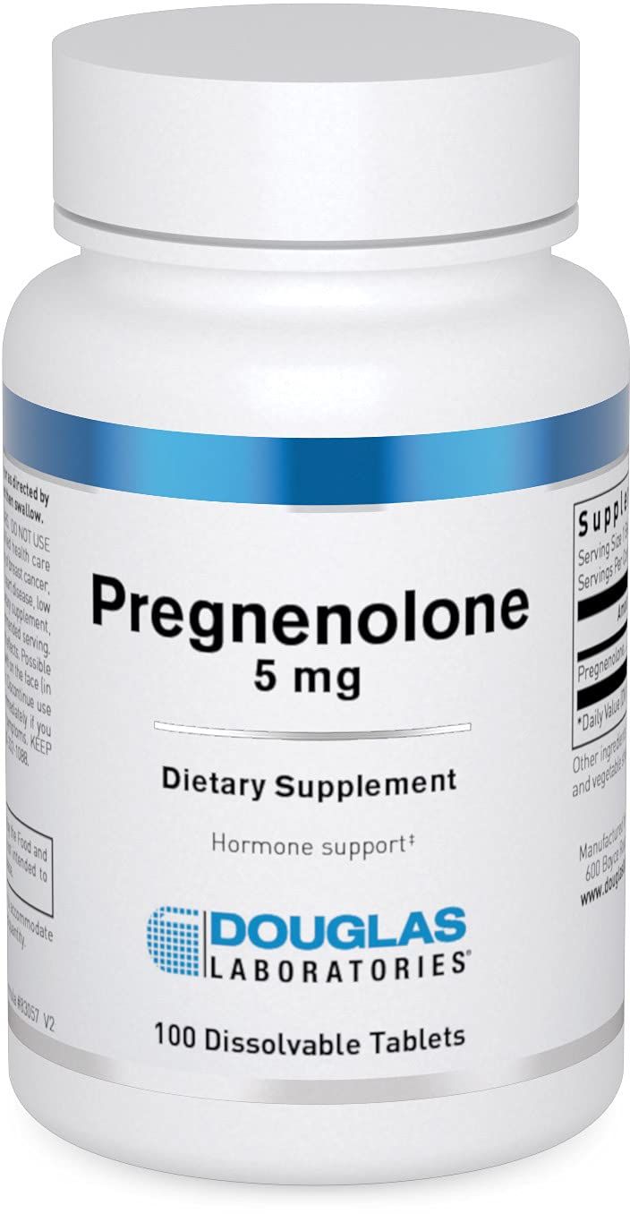 Douglas Laboratories Pregnenolone 5 mg Nutritional Supplement Brain, Ovaries, Liver, Hormone Support 100 Tablets