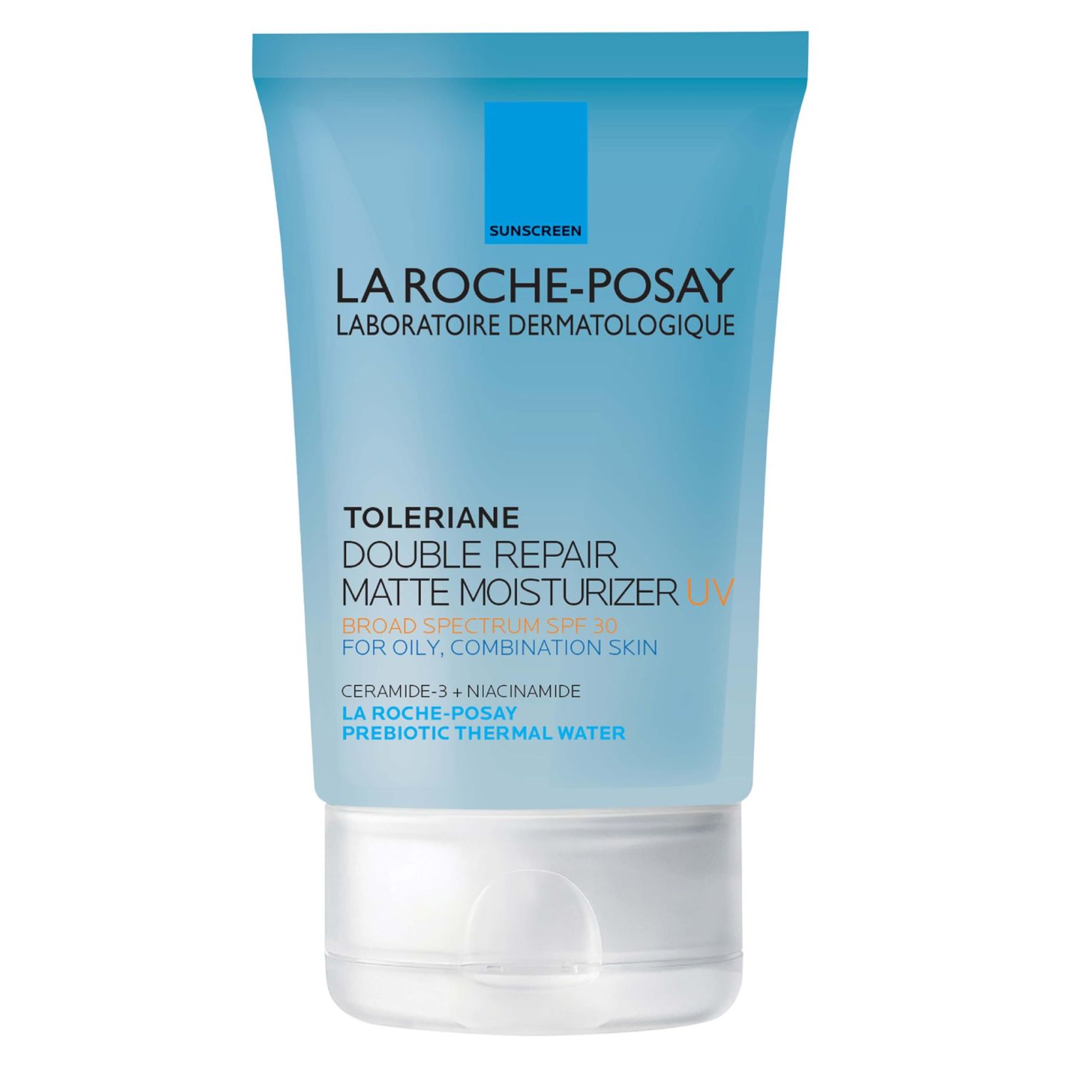 La Roche-Posay Toleriane Double Repair Matte Moisturizer SPF 30, Lightweight Daily Face Moisturizer for Oily Skin &amp; Combination Skin, With Niacinamide &amp; Vitamin B3, Oil Free, Fragrance Free