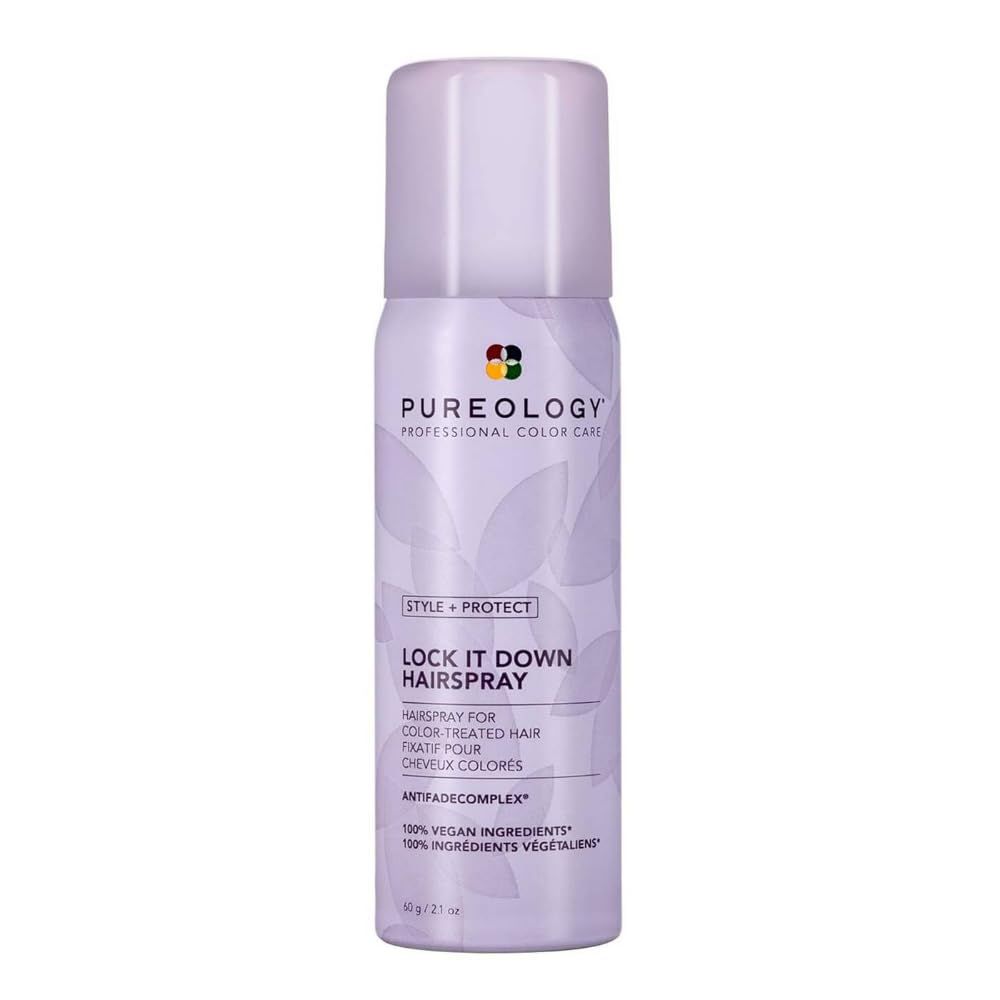 Pureology Style Protect Lock It Down Hairspray for Color-Treated Hair, Maximum Hold, 2.1 Ounce