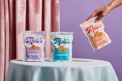 Melis Mini Cookies - Chocolate Chip - Gluten Free Snacks, Plant Based Gourmet Cookies with Chocolate Chips, Peanut Butter, Rolled Oats, Crunchy Kids Snacks for School, Sweet Treats, 3 Pack Bundle