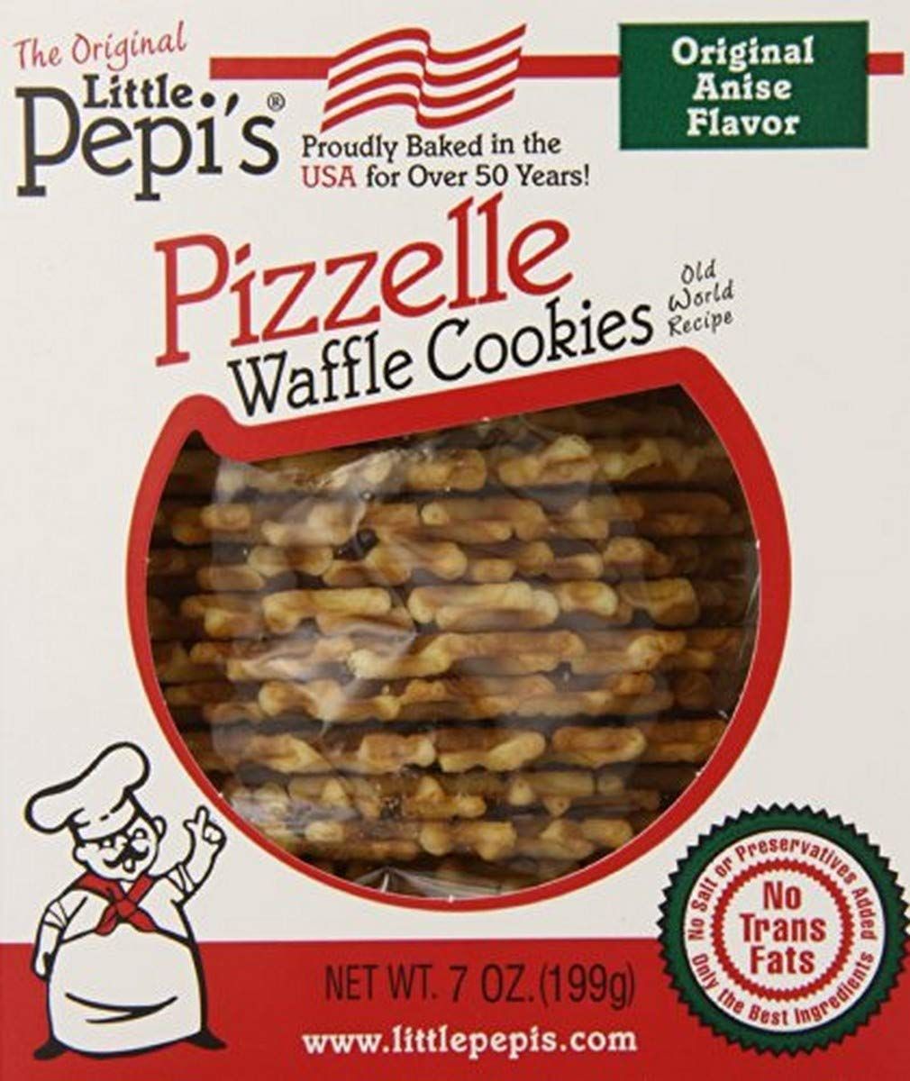 Little Pepi&#39;s Pizzelles, Anise, 7 Ounce Pack of 1